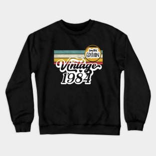 Vintage 1984 40th Birthday Gifts 40 Year Old For Men Women Crewneck Sweatshirt